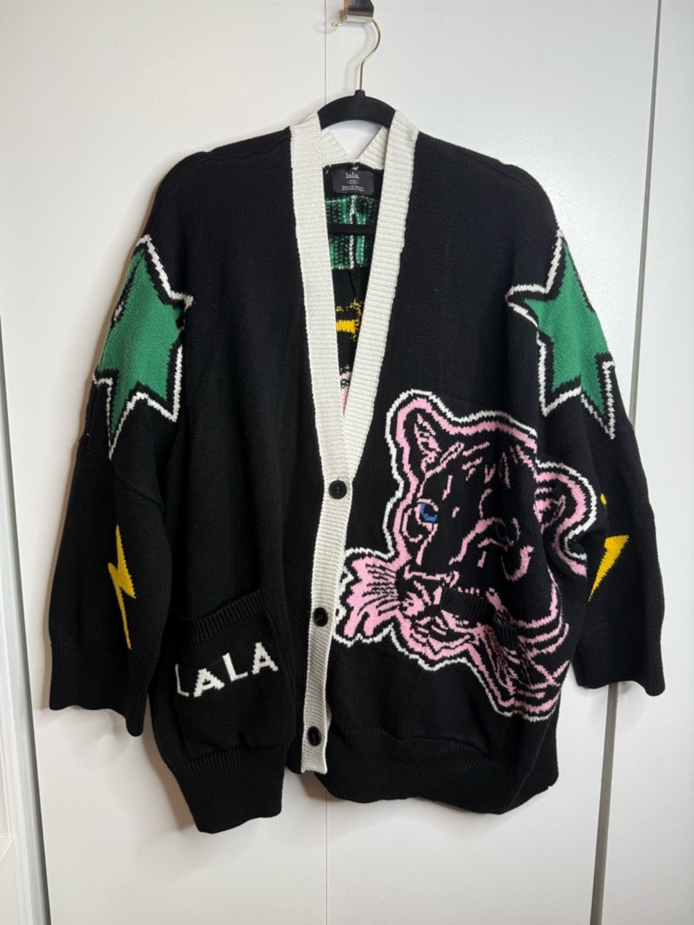 Dressed in LALA Mother is Mothering Oversized Cardigan Tiger S/M - Picture 3 of 10